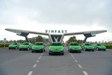 Đội xe điện Mai Linh gồm các dòng xe VinFast VF e34 và VF 5, giữ nguyên màu xanh lá đặc trưng.