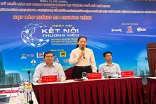 Đồng chí Lê Thị Hồng Nga, Bí thư Đảng uỷ Khối các cơ quan cơ quan Trung ương tại Thành phố Hồ Chí Minh trả lời những thắc mắc của báo chí về Ngày hội.