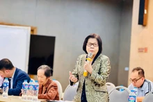 Bà Vũ Kim Hạnh, Chủ tịch Hội Doanh nghiệp Hàng Việt Nam Chất lượng cao (Ảnh: HNV)
