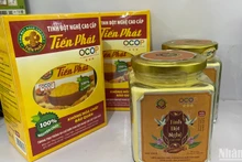 Tinh bột nghệ Tiến Phát, Tuyên Quang, sản phẩm OCOP 3 sao. (Ảnh: NGỌC KHÁNH)