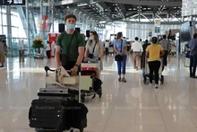 Khách quốc tế tại sân bay Suvarnabhumi, Thái Lan. (Ảnh: Bưu điện Bangkok)