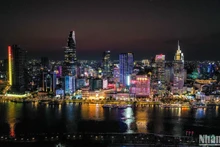 Vẻ đẹp của Thành phố Hồ Chí Minh về đêm. (Ảnh: THÀNH ĐẠT)