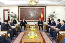 Đại tướng Tô Lâm, Bộ trưởng Công an tiếp Thứ trưởng Công an Trung Quốc Trần Tư Nguyên. (Ảnh: TTXVN)