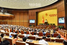Quang cảnh phiên họp của Quốc hội chiều 24/5/2023. (Ảnh: THỦY NGUYÊN)