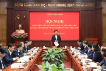 Đồng chí Nguyễn Duy Ngọc, Ủy viên Bộ Chính trị, Bí thư Trung ương Đảng, Chủ nhiệm Ủy ban Kiểm tra Trung ương chủ trì Hội nghị.