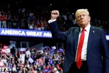 Ông Donald Trump trong cuộc vận động tranh cử ở Grand Rapids, bang Michigan ngày 20/7/2024. (Ảnh: Getty Images/TTXVN)