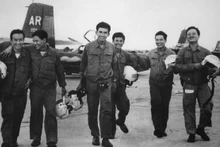 Phi đội Quyết thắng tại sân bay Thành Sơn (Phan Rang) chiều 28/4/1975 sau khi tấn công sân bay Tân Sơn Nhất. (Ảnh: Tư liệu/TTXVN)