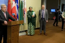 Tổng Thư ký Liên hợp quốc Antonio Guterres từng cảnh báo việc Chính phủ Mỹ cắt giảm viện trợ nước ngoài có thể sẽ khiến thế giới “kém mạnh khỏe hơn, ít an toàn và ít thịnh vượng hơn”. (Nguồn: THX/TTXVN).