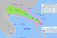 Vị trí và hướng di chuyển của bão Ma-on. (Nguồn: nchmf.gov.vn)