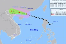 Vị trí và hướng di chuyển của bão số 3. (Nguồn: nchmf.gov.vn)