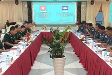 Hội đàm giữa Đoàn đại biểu Bộ Chỉ huy Bộ đội Biên phòng tỉnh Gia Lai và Đoàn đại biểu Bộ Chỉ huy Hiến binh tỉnh Ratanakiri (Vương quốc Campuchia).