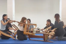 Thi tuyển chọn diễn viên cho chương trình sân khấu "Huyền thoại tuổi thanh xuân" (Ảnh MINH GIANG)