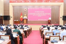 Quang cảnh lễ khai giảng.