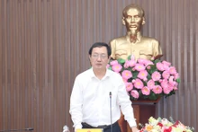 Bộ trưởng Khoa học và Công nghệ Huỳnh Thành Đạt phát biểu tại buổi làm việc.
