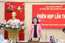 Bí thư Tỉnh ủy Quảng Ngãi Bùi Thị Quỳnh Vân phát biểu tại phiên họp thứ nhất của Ban Chỉ đạo.