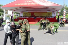 Diễn tập thực binh tình huống tổ chức đánh nhau gây thương tích, gây mất an ninh trật tự có sự tham gia của lực lượng bảo vệ an ninh, trật tự ở cơ sở. 