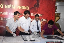 Đà Nẵng mở niêm phong bộ sưu tập tranh của hoạ sĩ Lê Bá Đảng, sáng 15/11. (Ảnh: ANH ĐÀO)
