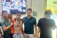 Đối tượng Lê Đình Hải bị bắt giữ. (Ảnh: Công an cung cấp)