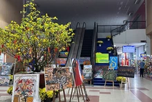 Các tác phẩm trưng bày tại Ga Sài Gòn.