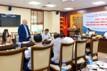 Ông Ngô Minh Hải, Chủ tịch Hội đồng Quản trị Tập đoàn TH phát biểu tại Hội thảo lấy ý kiến về định hướng chính sách lớn trong sửa đổi Luật Khoa học và Công nghệ.