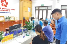 Bộ phận tiếp nhận và trả kết quả phường Dĩnh Kế, thành phố Bắc Giang.