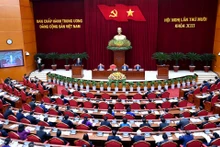 Phiên khai mạc Hội nghị lần thứ 10 Ban Chấp hành Trung ương Đảng Cộng sản Việt Nam khóa XIII. (Ảnh: ĐĂNG KHOA)