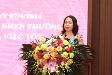 Phó Chủ tịch nước Võ Thị Ánh Xuân phát biểu tại hội nghị.