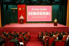 Toàn cảnh buổi lễ khai giảng. 