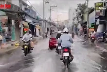 [Video] Triều cường ven biển Đông Nam Bộ ở mức cao