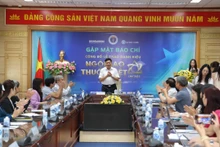 Quang cảnh buổi gặp mặt đại diện cơ quan báo chí.