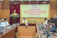 Quang cảnh họp báo.