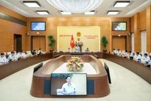 Một phiên họp của Ủy ban Thường vụ Quốc hội khóa XV. (Nguồn: quochoi.vn)
