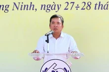 Ông Nguyễn Thanh Tùng, Phó Giám đốc Sở Văn hóa và Thể thao, Trưởng ban Hội thi phát biểu khai mạc.