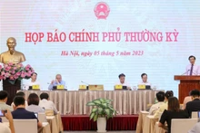 Họp báo Chính phủ thường kỳ tháng 4. (Ảnh: VGP)