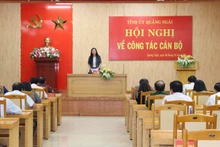 Bí thư Tỉnh ủy Quảng Ngãi Bùi Thị Quỳnh Vân chủ trì Hội nghị xem xét, kỷ luật đảng viên vi phạm. (Ảnh minh họa)