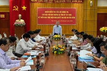 Đoàn kiểm tra của Bộ Chính trị làm việc với Ban Thường vụ Tỉnh ủy Tây Ninh.