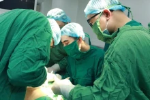 Một ca phẫu thuật tại Bệnh viện Phụ sản Trung ương.