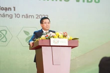 Thứ trưởng Khoa học và Công nghệ Nguyễn Hoàng Giang phát biểu tại lễ ra mắt Viện Thực phẩm chức năng.