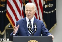 Tổng thống Mỹ Joe Biden phát biểu tại Nhà Trắng ở Washington DC., ngày 14/5/2024. (Ảnh: Kyodo/TTXVN)