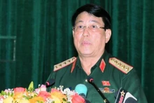 Đại tướng Lương Cường phát biểu tại hội nghị tiếp xúc cử tri.