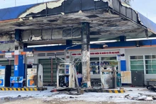 Hiện trường sau vụ cháy. 