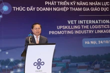 Thứ trưởng Lao động-Thương binh và Xã hội Lê Tấn Dũng phát biểu tại Diễn đàn.