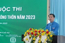 Bí thư Trung ương Đoàn Ngô Văn Cương phát biểu tại lễ Khai mạc.