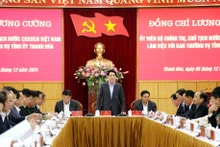 Chủ tịch nước Lương Cường phát biểu tại buổi làm việc.