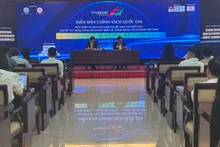 Quang cảnh Diễn đàn chính sách quốc gia phát triển hệ sinh thái khởi nghiệp đổi mới sáng tạo quốc gia.