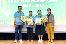 Đại diện hai dự án được trao giải thưởng về chứng nhận NTFP.