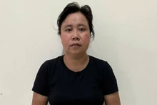 Đối tượng Ngô Thị Như Huệ tại cơ quan Công an. (Ảnh: Công an cung cấp)