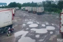 Hình ảnh vụ án mạng do Nguyễn Thị Ngọc Dung gây ra được camera ghi lại. (Ảnh cắt từ clip)