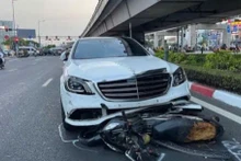 Hiện trường vụ tai nạn. (Ảnh: Anh Vũ)