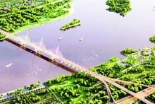 Phối cảnh cầu Tứ Liên.
